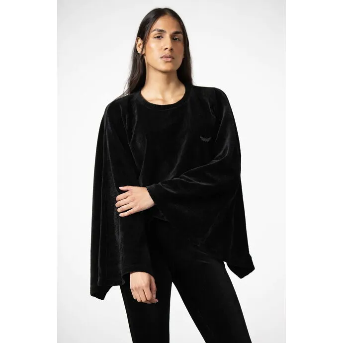 Damestop met lange mouwen KILLSTAR - Ghastly Dreams Batwing  - Zwart